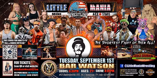 Chattanooga, TN - Little Mania Mini Wrestling @ Bar Watson