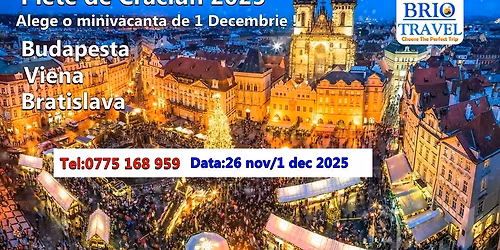 Circuit 6 zile Piete de Craciun Budapesta-Viena- Bratislava