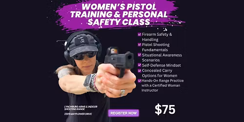 Women's Pistol Training & Personal Safety Class