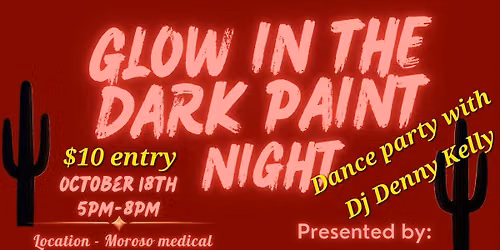 Glow in the dark paint and dance party