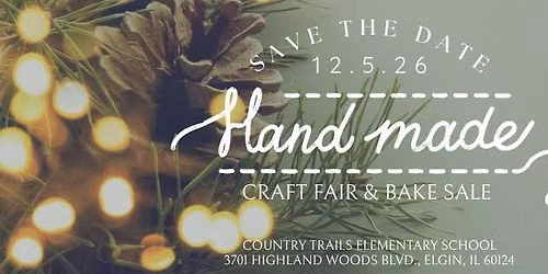 Handmade - Country Trails Craft Fair & Bake Sale 