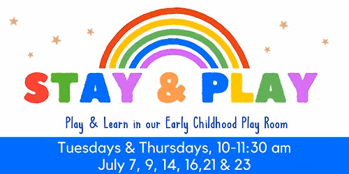 July Indoor Stay & Play \/  Julio Qu\u00e9date y Juega en el Interior