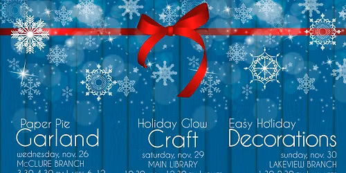 Paper Pie Garland -- DIY craft at McClure Branch 