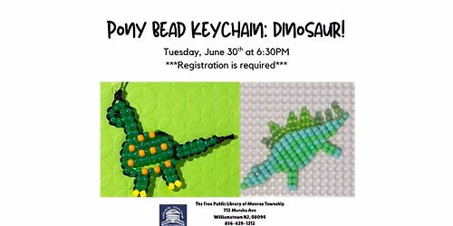 Children & Tween: Pony Bead Dinosaur Key Chain