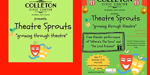 Theatre Sprouts, Growing through Theatre!  December event