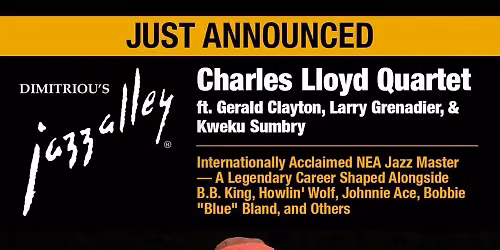 Charles Lloyd Quartet - Featuring Larry Grenadier and Kweku Sumbry at Blue Note Jazz Club - NY