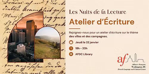 Les Nuits de la Lecture : Atelier d'\u00c9criture