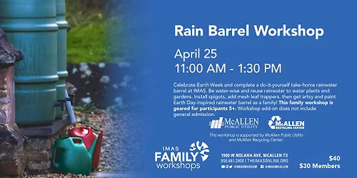 Family Workshop - Rain Barrel Workshop