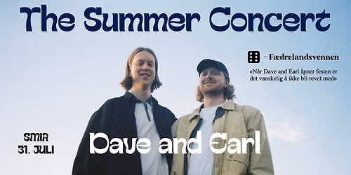 Dave & Earl The Band \/\/ Sommerkonsert p\u00e5 SMIA