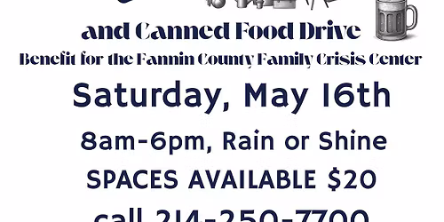 Leonard Community Garage Sale and Benefit for the Fannin County Family Crisis Center