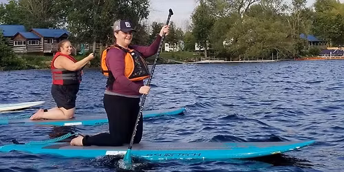 Not yet standing up   (Sit down paddling) 