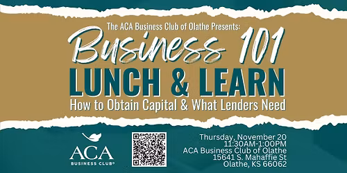 ACA Biz 101: How To Obtain Capital & What Lenders Need with Darren Fichtner
