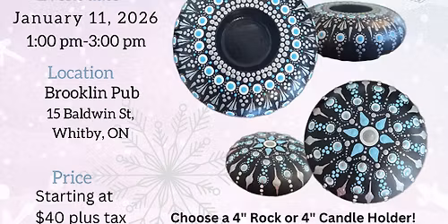 Whitby-Snowflake or Winter Wonderland Dot-Painting Workshop