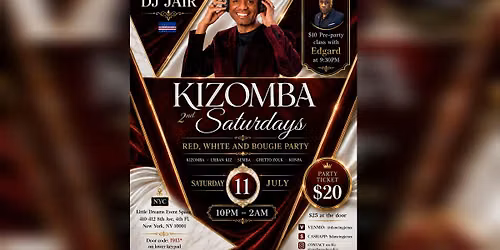 NYC 2nd Saturdays Kizomba Party [Red, White and Bougie Edition]