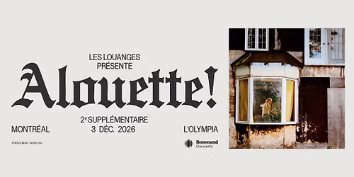 SUPPL\u00c9MENTAIRE - Les Louanges - L'Olympia - 3 d\u00e9cembre 2026