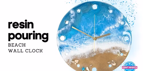 RESIN POURING - Beach Wall Clock