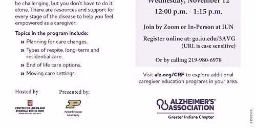 Adult Ed\/Senior U: The Empowered Caregiver: Exploring Care and Support Services