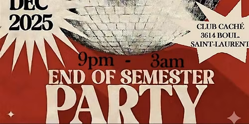 DJ x Niloufar End of Semester Party