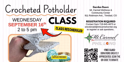 Crocheted Potholder Class