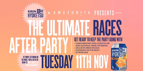 Hyoketsu x Amazonita: The Ultimate Races After Party Tue 11 Nov