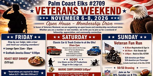 Veterans Weekend Open House and Membership Drive