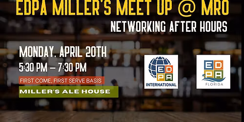 EDPA Miller\u2019s Meet Up @ MRO