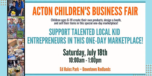 Redlands Children's Business Fair (One-day Marketplace for Kids)
