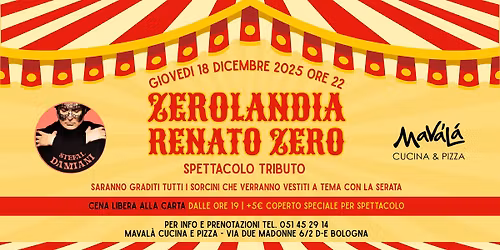 ZEROLANDIA \/ RENATO ZERO spettacolo tributo con Stefal Damiani - sosia ufficiale