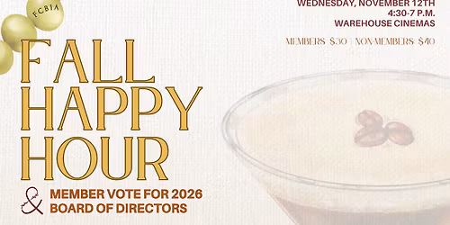 Fall Happy Hour & Member Vote for 2026 Board of Directors