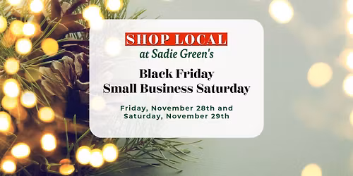 Black Friday & Small Business Saturday