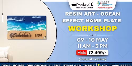 Penkraft Resin Art - Ocean Effect Name Plate Workshop
