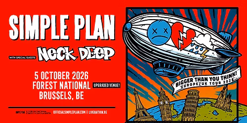 NEW VENUE! Simple Plan: Bigger Than You Think! Europe Tour 2026 | Forest National