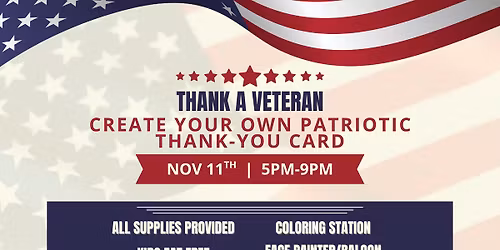 THANK A VETERAN \u2014 Kids Craft Night!
