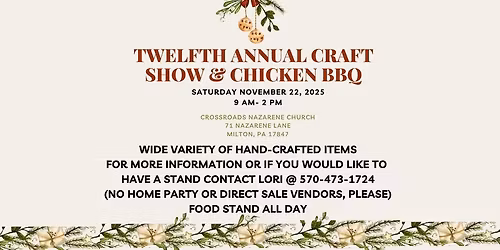 12th Annual Craft Show & Chicken BBQ