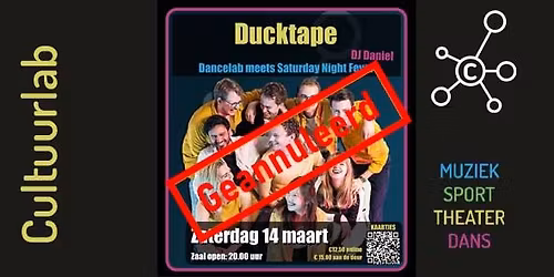 Cultuurlab Live- Ducktape- Dancelab meets Saturday Night Fever