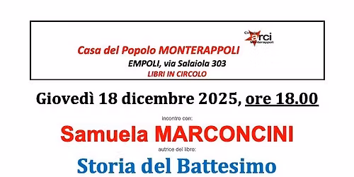 Presentazione del libro "Storia del battesimo"