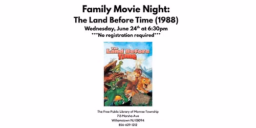 Family Movie Night: The Land Before Time (1988)