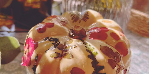 Pretty Pressed Flower Pumpkin