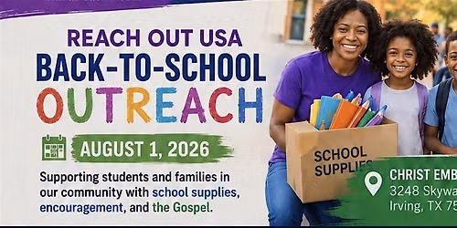 Back to School Giveaway Christ Embassy Irving