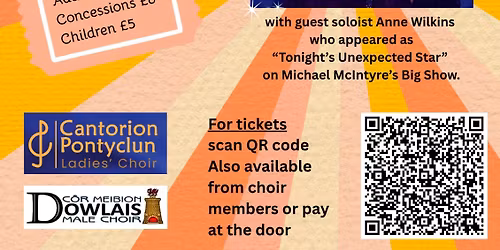 An Evening of Music featuring Dowlais Male Choir and Soloist Anne Wilkins