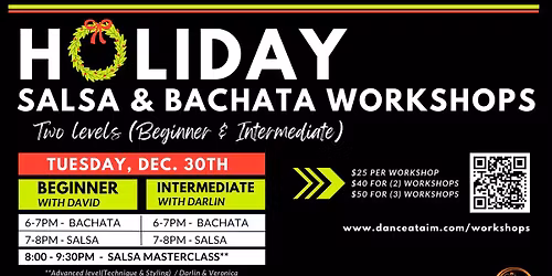 Holiday Salsa & Bachata Dance Workshops