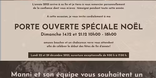 PORTE OUVERTE SP\u00c9CIALE NO\u00cbL \ud83c\udf84\ud83c\udf85\ud83c\udffc