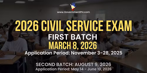 Civil Service Exam 2026 (First Batch) - March 8, 2026