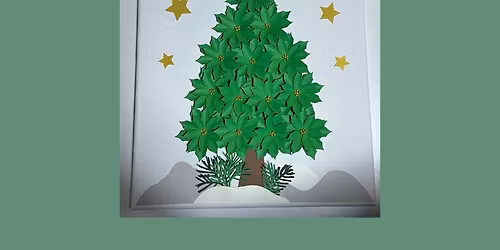 Poinsettia Tree Canvas at Uplift Creative Center in Midland