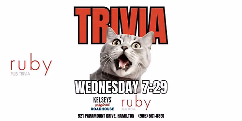 Wednesday Night Trivia at Kelsey's Red Hill in Stoney Creek (Hamilton)