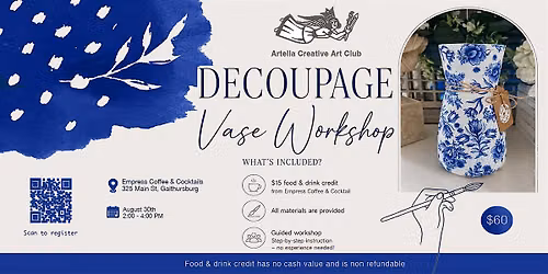 Decoupage Vase Workshop