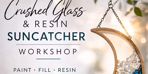 DIY Crushed glass and resin Suncatcher