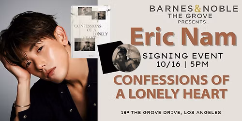 Eric Nam celebrates CONFESSIONS OF A LONELY HEART at B&N The Grove