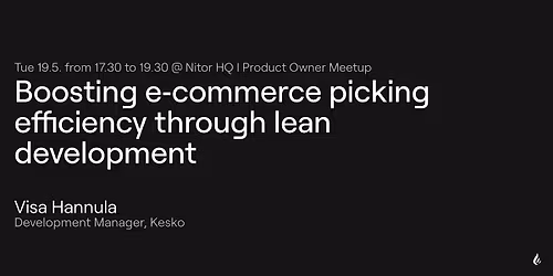 Boosting e\u2011commerce picking efficiency through lean development by Kesko