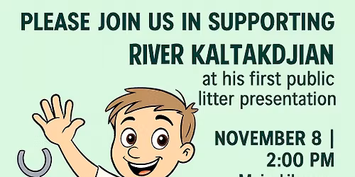 Community Garden Day-River's first Litter Presentation